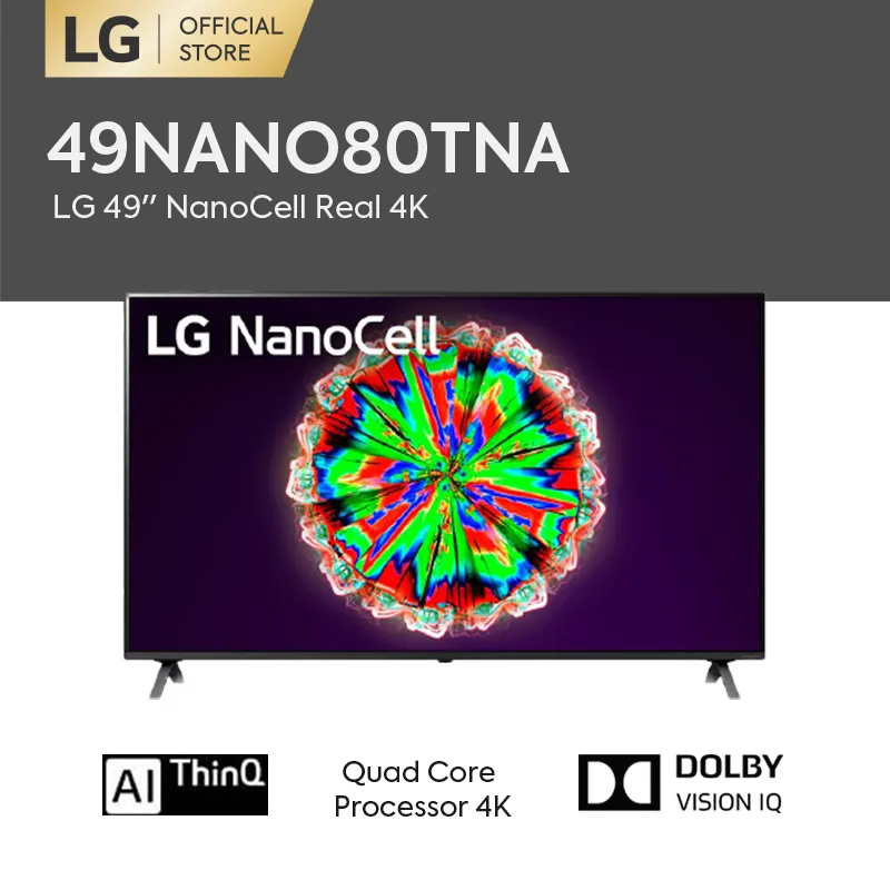 LG 49NANO80TNA Nano 8 Series 4K TV [49 Inch- AI ThinQ-Dolby Vision IQ-Dolby Atmos]