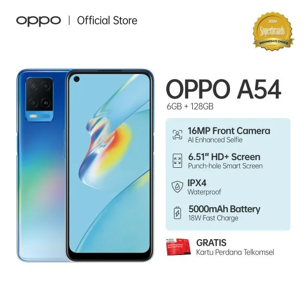 OPPO A54 Smartphone [128GB/6GB]