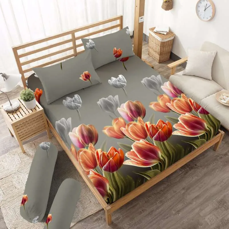 Sprei 160 Queen Flower Kintakun Dluxe Kirana Microfiber B2 20 cm (5in1)