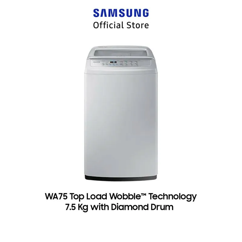 Samsung WA75H4200SG/SE Mesin Cuci Top Loading Wobble Technology [7.5 Kg]