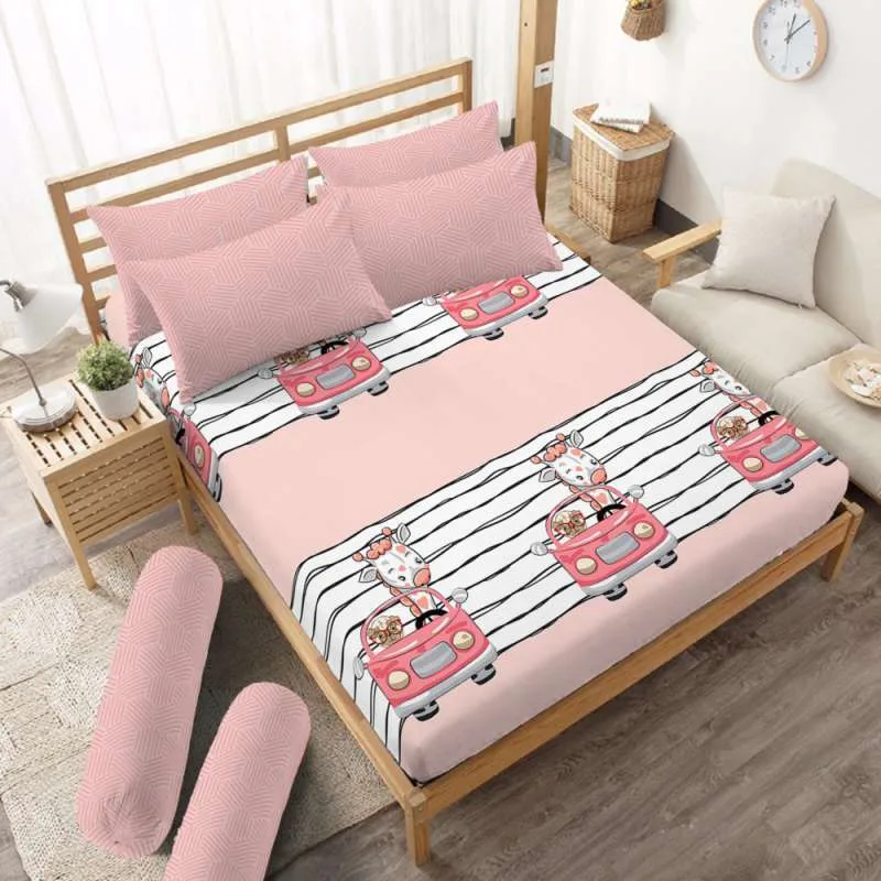 Sprei King 180 Zirafa Dirumah Aja Kids Kintakun D'luxe Microtex 7in1 B4 20cm