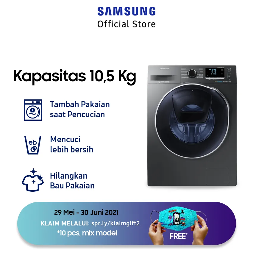 Samsung WD10K6410OX/SE Front Loading Mesin Cuci