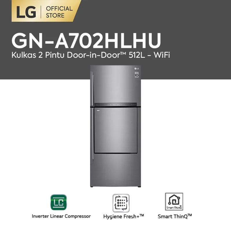 LG GN-A702HLHU Door-in-Door Kulkas 2 Pintu [512 L]