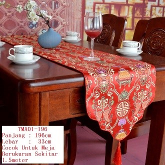 Runner Meja Motif Imlek p:196 Cm L: 33 Cm