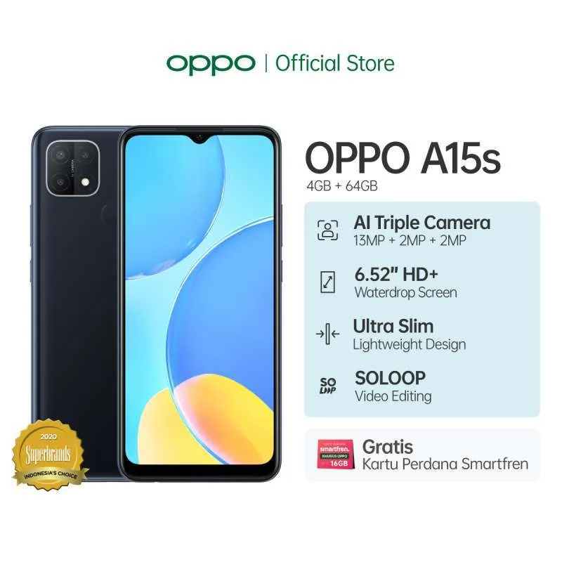OPPO A15s Smartphone [64GB/ 4GB]