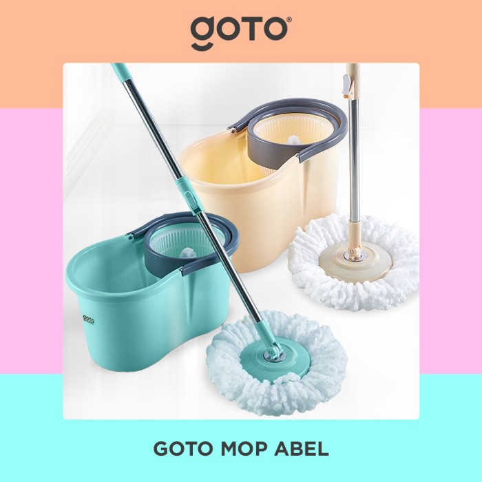 Goto Abel Alat Pel Lantai Pembersih Lantai Spin Mop Ultra - BEIGE