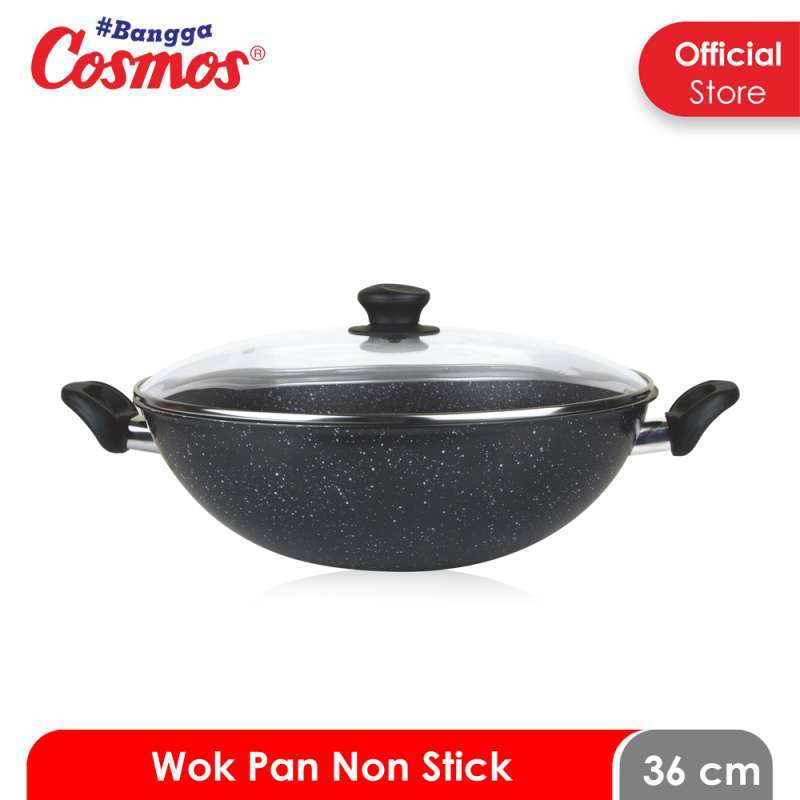Cosmos CW 36 MBC F Ceraflon Marble Wok Pan [36 cm]