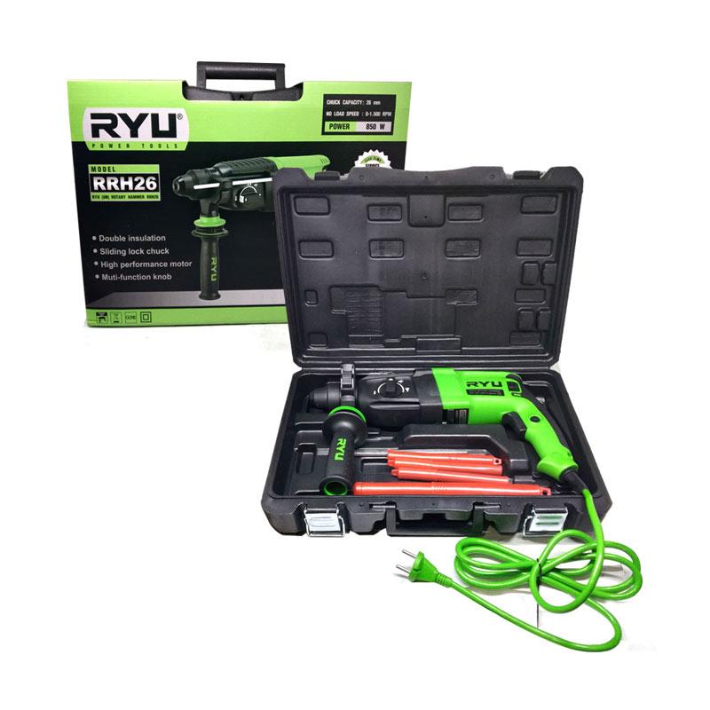 Ryu RRH26 Mesin Bor Bobok Beton Tembok SDS Plus Rotary Hammer 3 in 1
