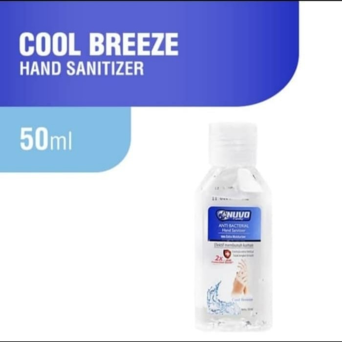 NUVO Hand Sanitizer Biru Botol 50 ml (1 box 36 btl)