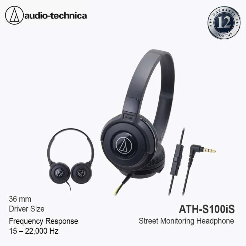 Audio-Technica ATH-S100iS Black