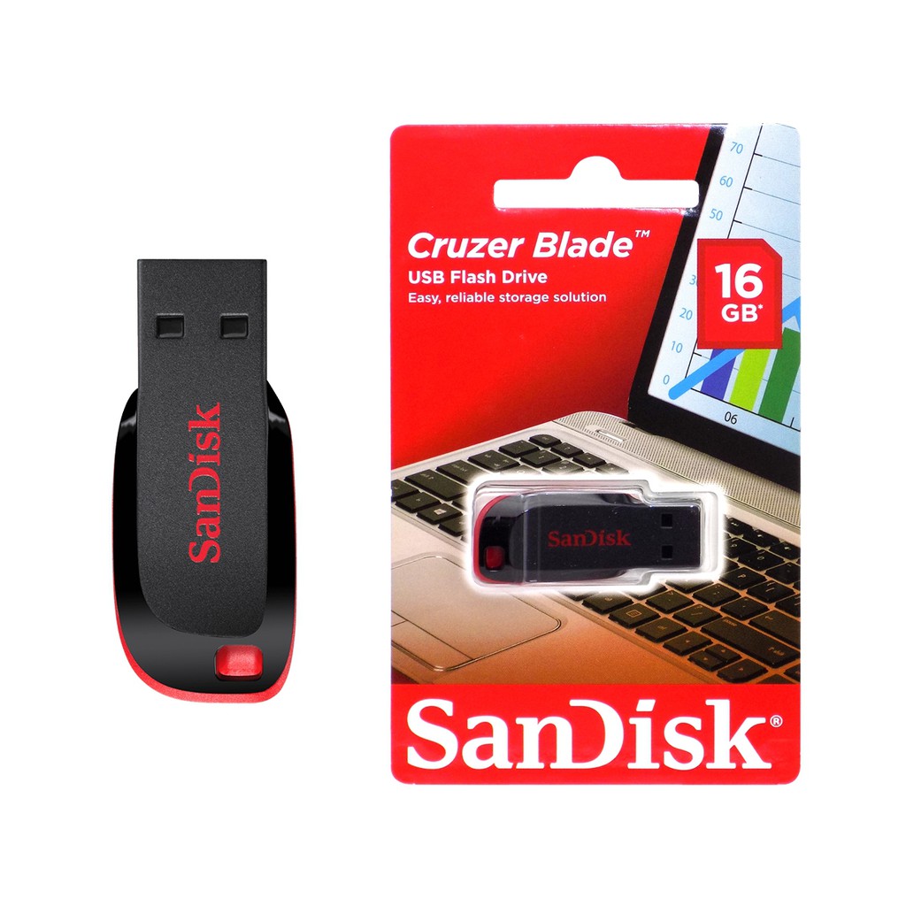 SanDisk Cruzer Blade USB Flash Drive, CZ50 16GB