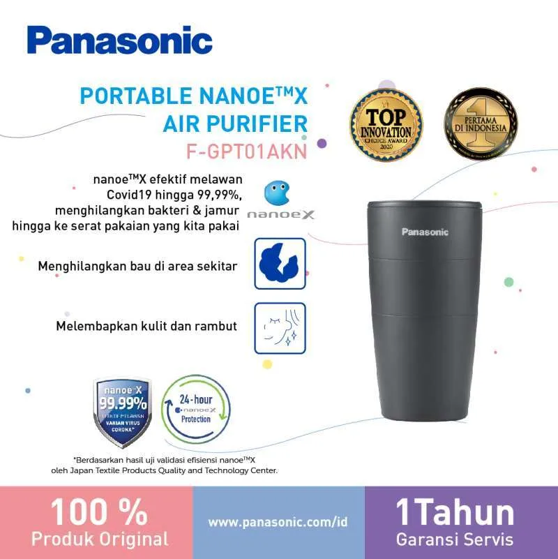 Panasonic F-GPT01AKN Portable Air Purifier - Hitam