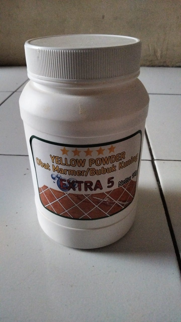 Bubuk kristal Kuning Pembersih Marmer