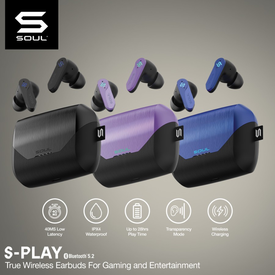 S-Play No Delay Gaming Performance TWS Wireless CHarging Bluetooth 5.2