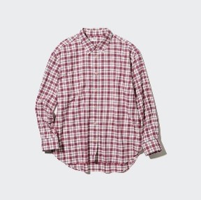 Kemeja Flanel Wanita - Uniqlo (Merah kotak-kotak) Size L
