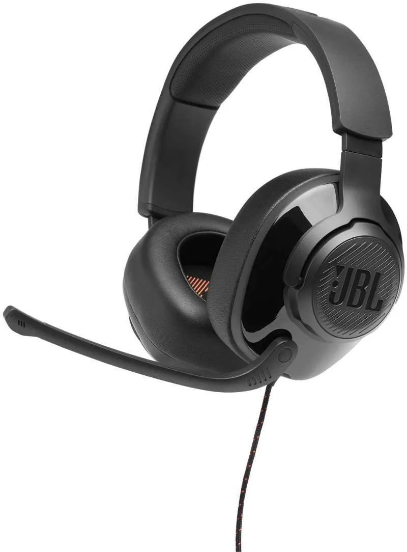 JBL Quantum 200 Wired Over-Ear Gaming Headset with Flip-up Mic