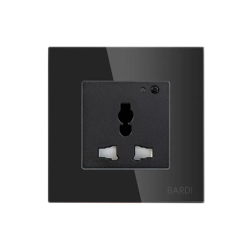 BARDI Smart Wall Socket Wifi for Alexa Google Home Automation - Black [Universal]