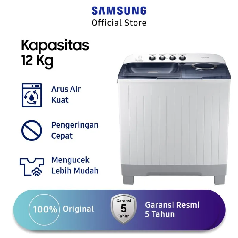 Samsung WT12J4200MB/SE Twin Tub Mesin Cuci [12 Kg]