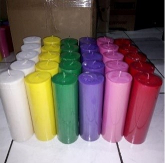 Pilar Candle Size 15cm - Soft Pink