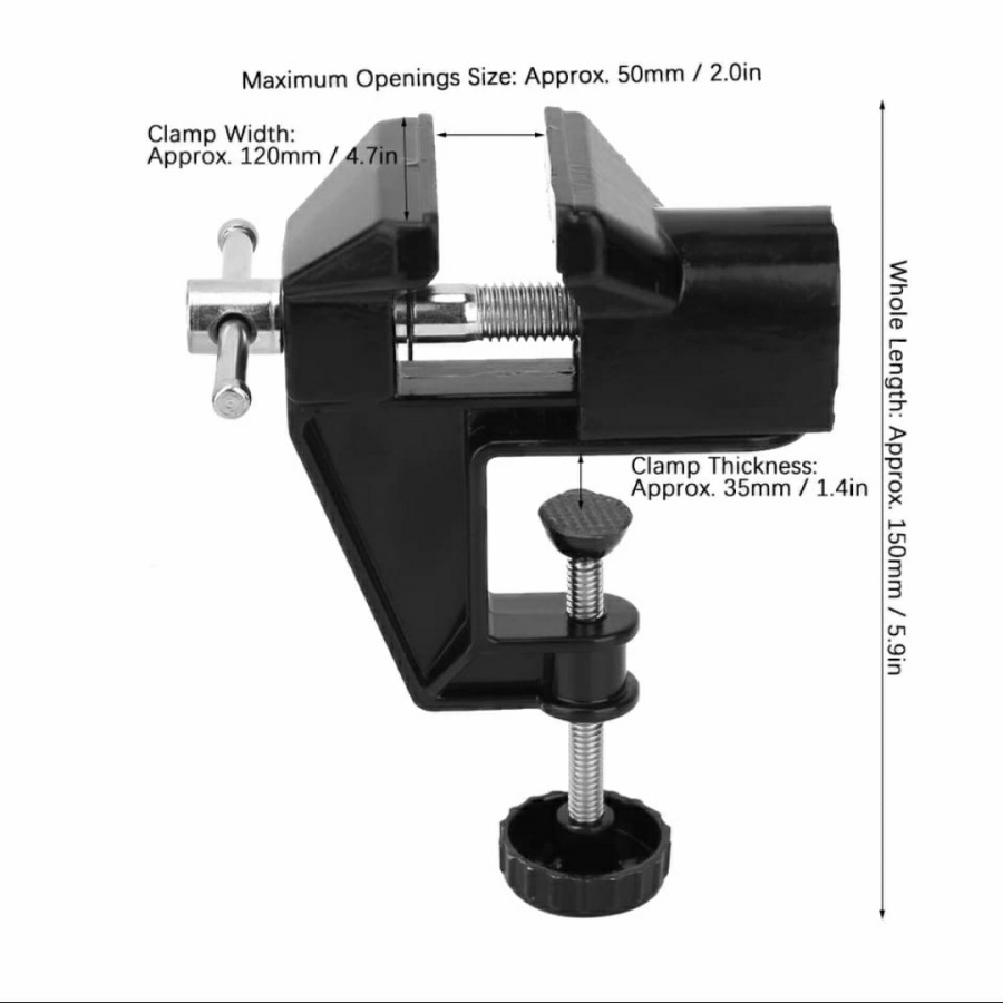 Klem Catok Ragum / Catok Meja Ragum Clamp Vise Bench / Table Vice 50mm