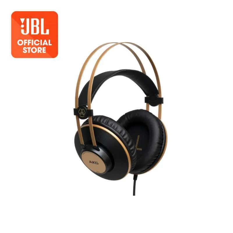 AKG Pro Audio K92 Over-Ear, Closed-Back, Studio Headphones, Matte Black and Gold