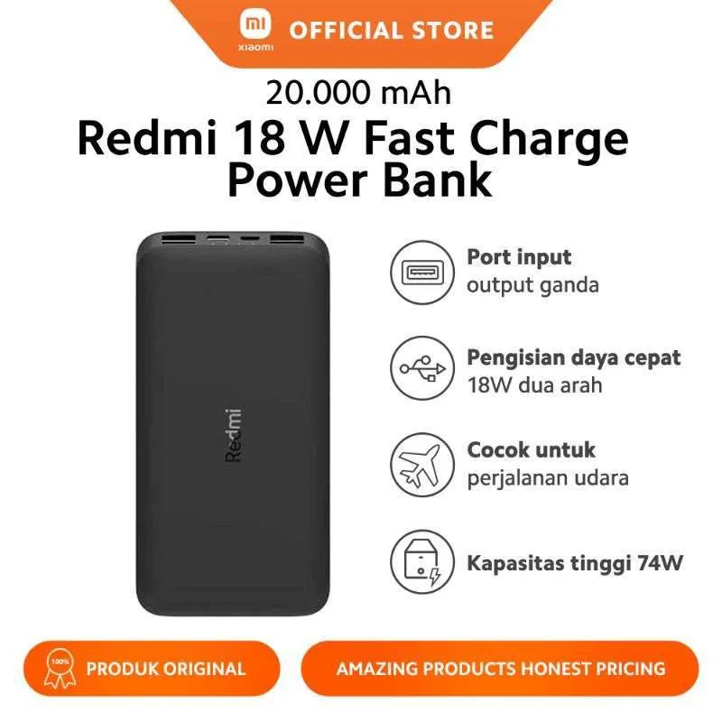 Xiaomi Redmi Fast Charge Powerbank [18W/ 20000 mAh]