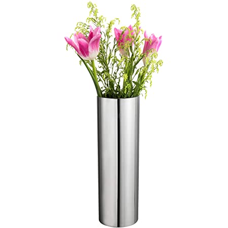 Vas Bunga Tabung – Stainless (20 cm & 30 cm)