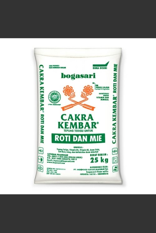 BOGASARI Tepung Terigu Cakra Kembar Hijau 25 Kg