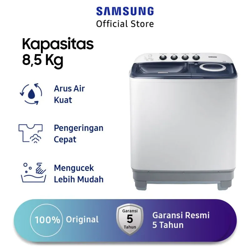 Samsung WT85H3210MB/SE Twin Tub Mesin Cuci [8.5 kg]