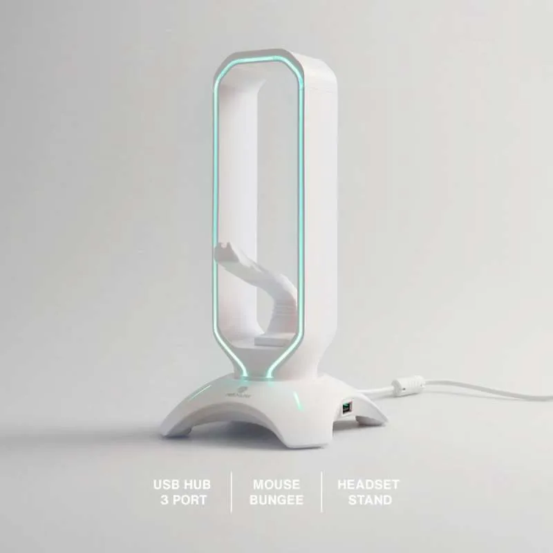 Rexus Headset Stand Bungee J3 RGB with USB HUB