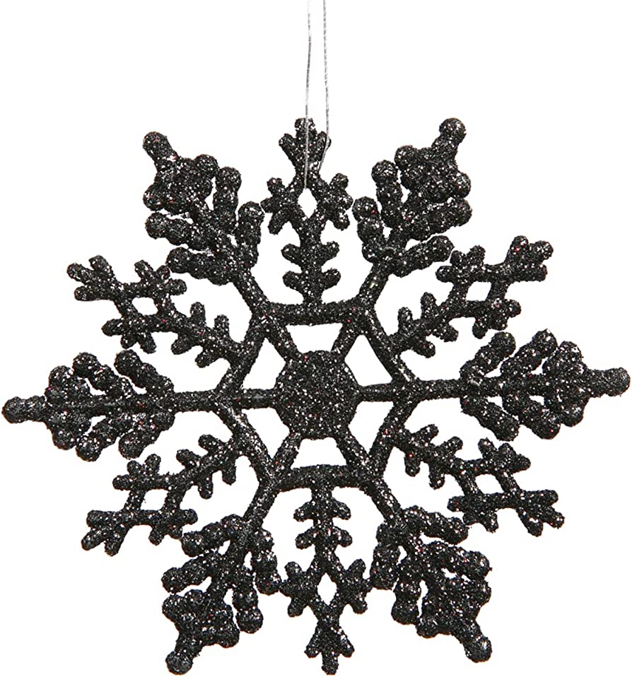 Snowflakes Christmas Black, Silver