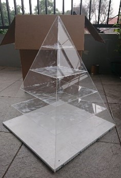 Food pyramida Acrylic Size 50 x 50 Cm (Tinggi - 75 Cm Approx) 5 Susun