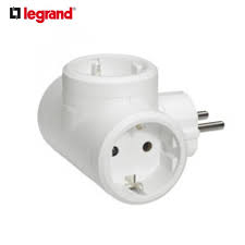 Legrand Multi Socket Steker T - Putih