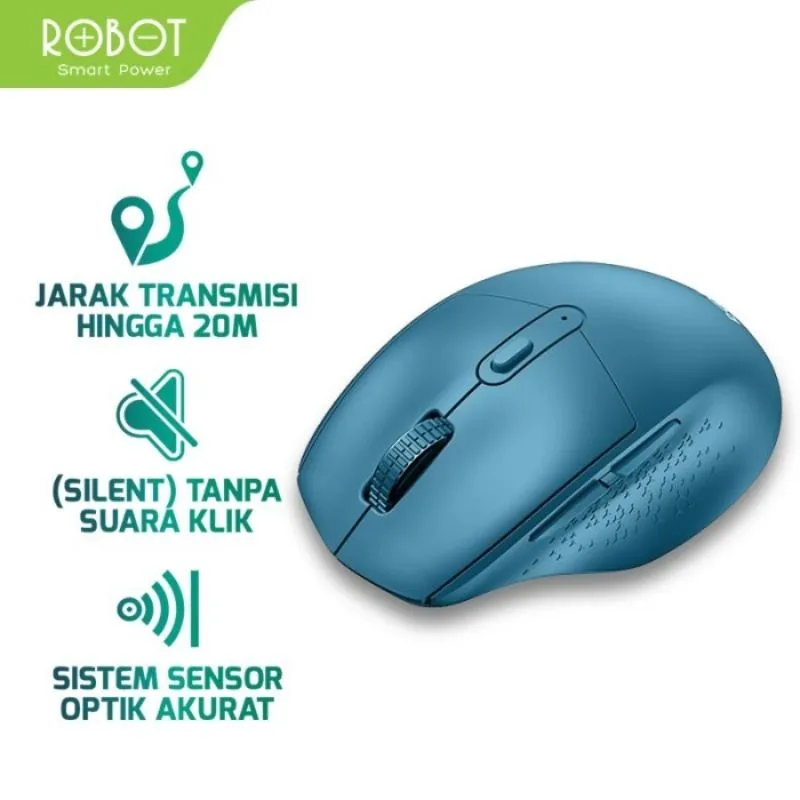 ROBOT M320 6D Wireless Mouse Silent Click Blue