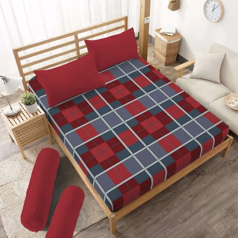 Sprei 180 King Minimalis Kintakun Dluxe Kirana Microfiber B2 20 cm (5in1)