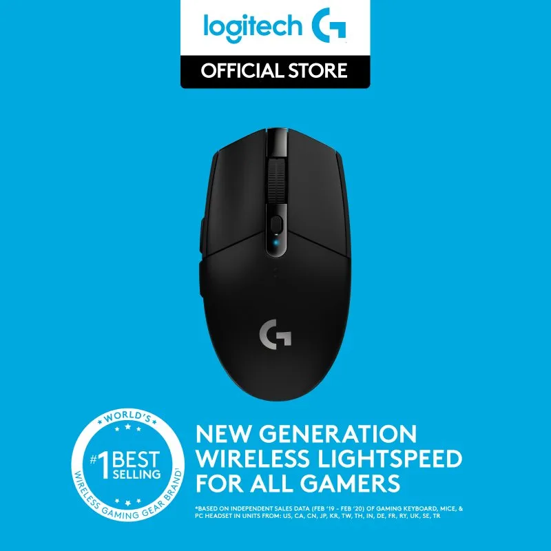 Logitech G304 Lightspeed Wireless Gaming Mouse Black