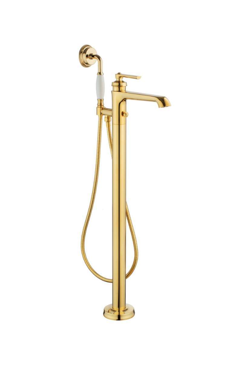 Kran Bathtub Lantai Paloma FCP 7305 Keran Mixer Bathtub Shower Panas Dingin Floor & Hand Shower