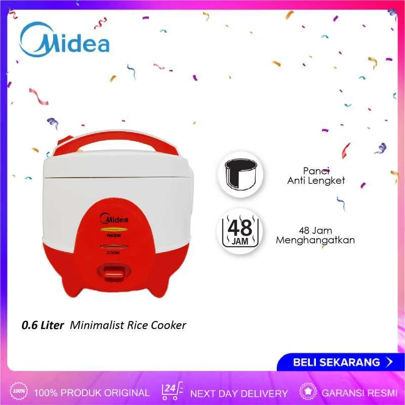 Midea Mini Rice Cooker 0.6 Liter MRMA-2100