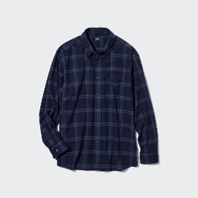 Kemeja Flanel Pria - Uniqlo (Navy), Size L