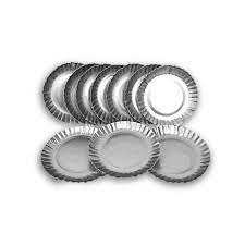 Piring Kue Kertas Laminating Silver 1 Pack Isi 10