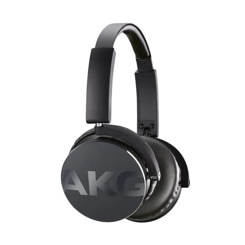 JBL AKG Y50 Black On-Ear Headphone with In-Line One-Button Universal Remote-Microphone