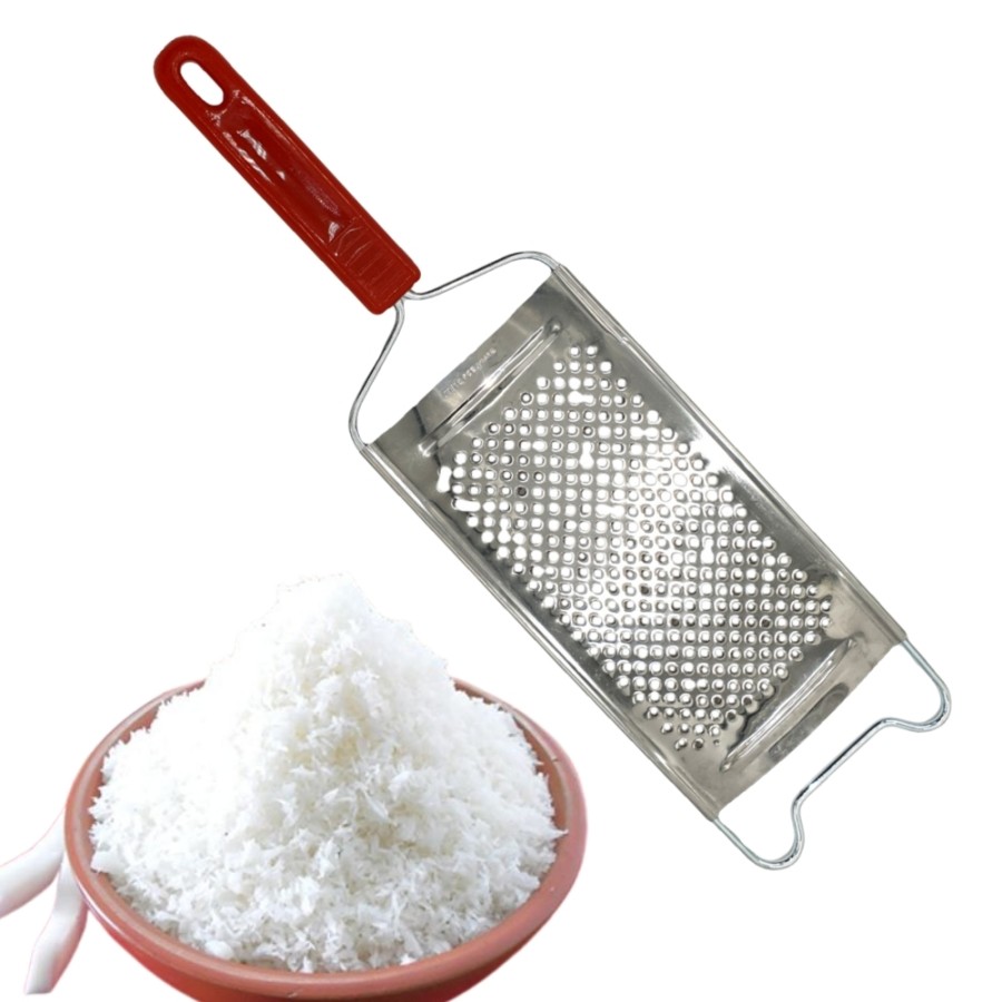 Parutan Kelapa Gagang Merah Stainless Steel