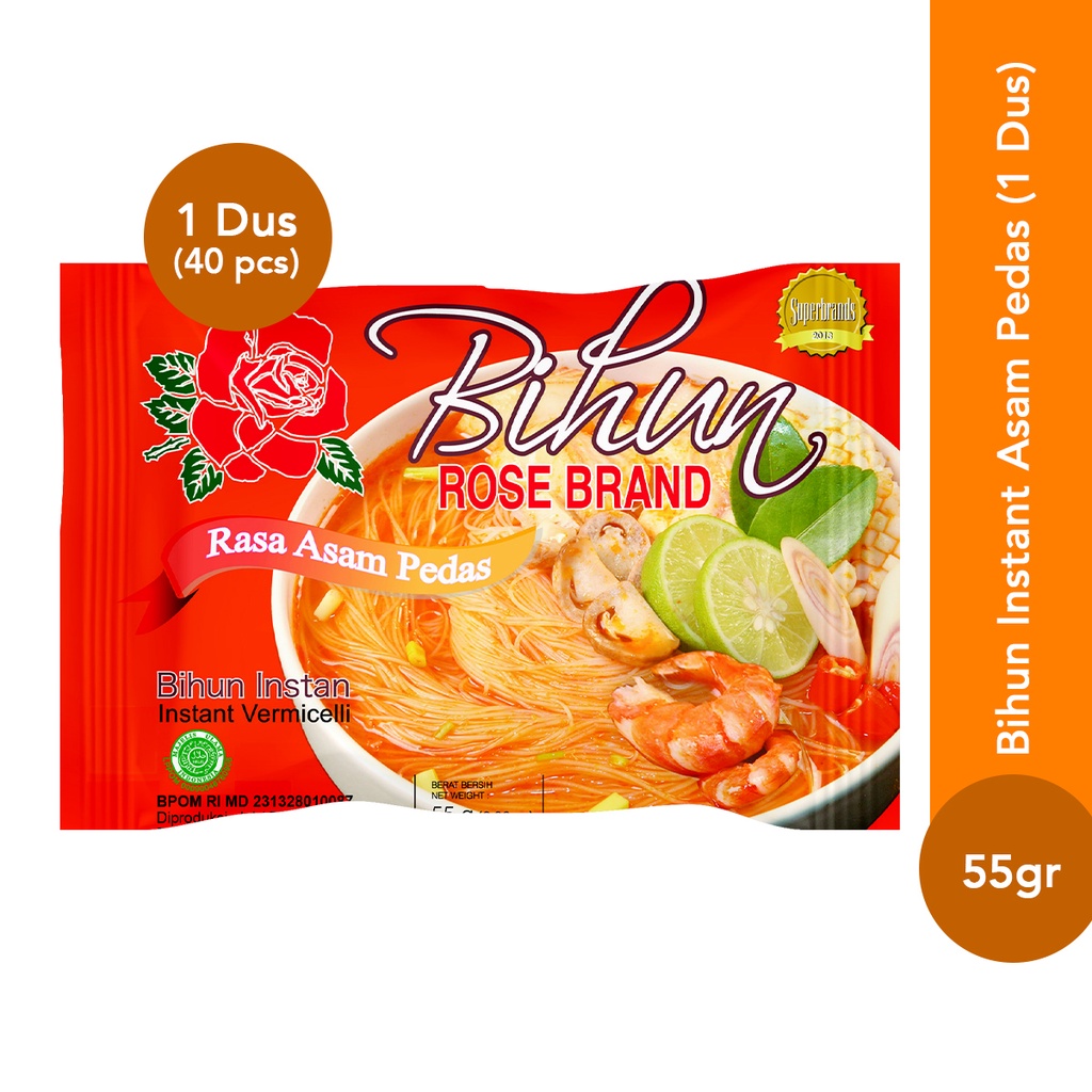 Bihun Instan Rose Brand Asam Pedas (1dus isi 40bks)