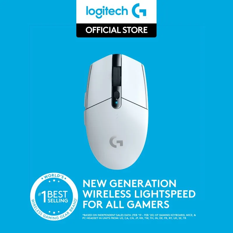 Logitech G304 Lightspeed Wireless Gaming Mouse - White