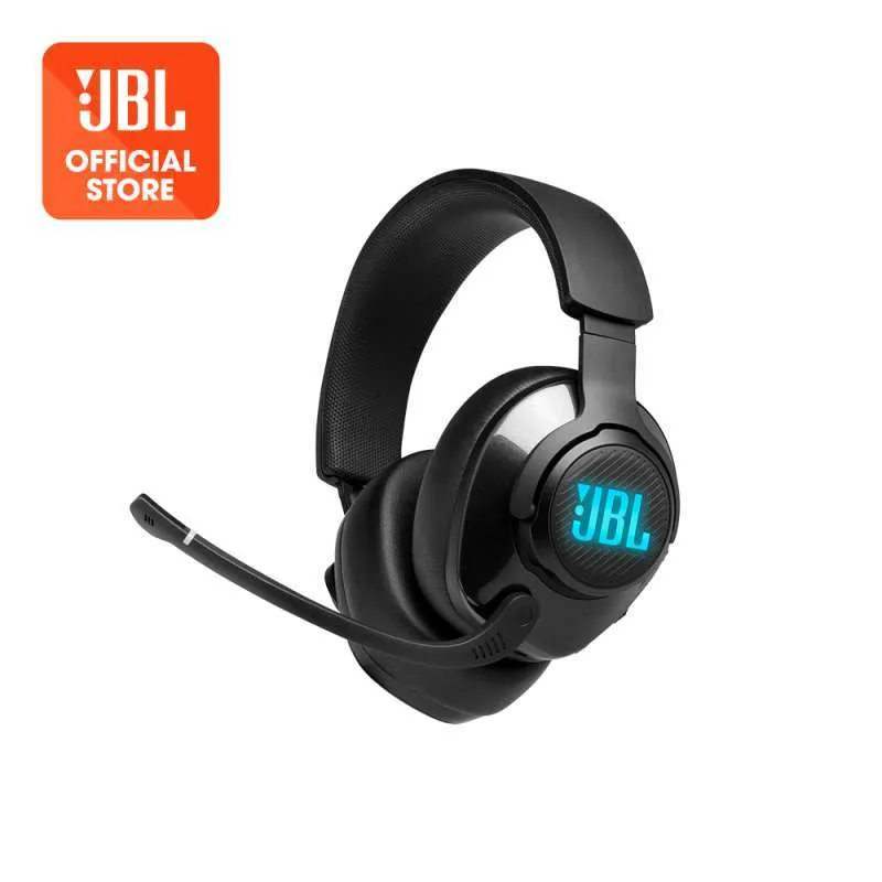 JBL Quantum 400 Over-Ear Gaming Headset with Surround DTS, Discord Certified Game Chat Dial & Voice Focus Boom Mic