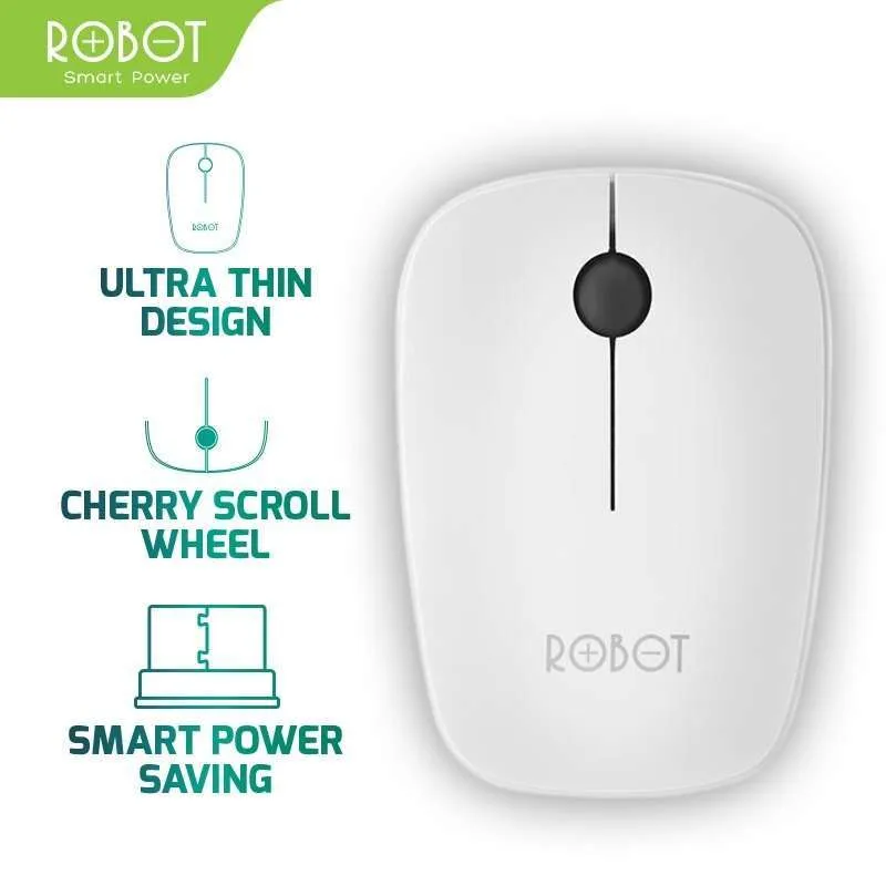 ROBOT M220 2.4G Wireless Optical Mouse White