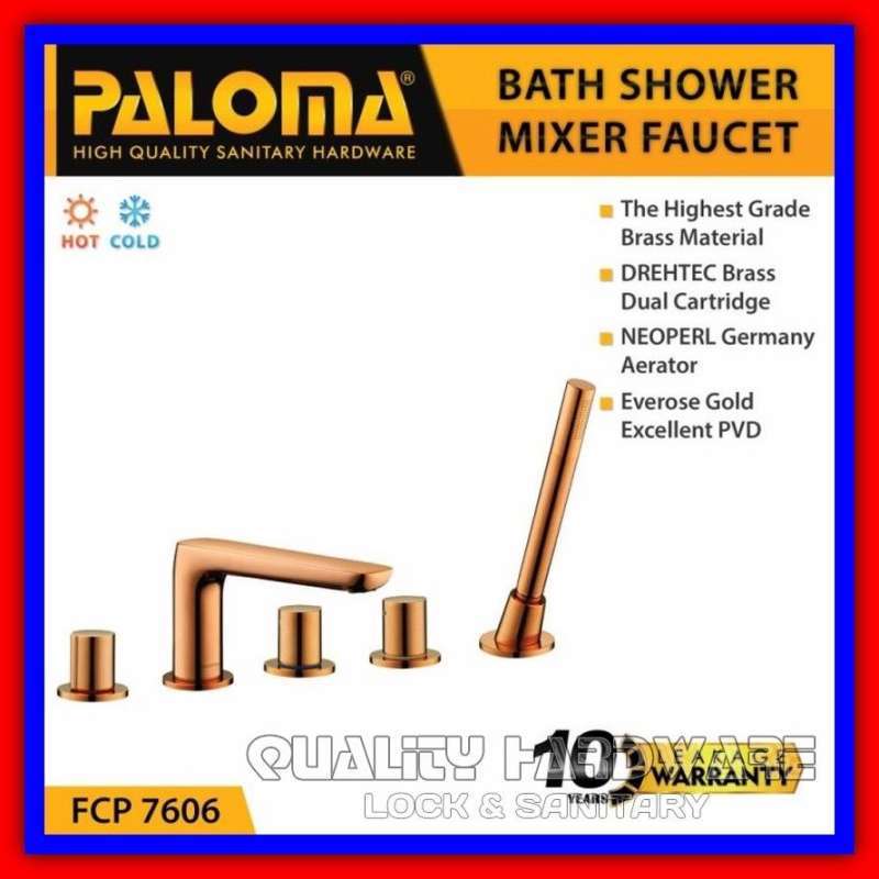 Kran Bathtub Panas Dingin Paloma FCP 7606 Keran Mixer Bathtub Shower & Hand Shower