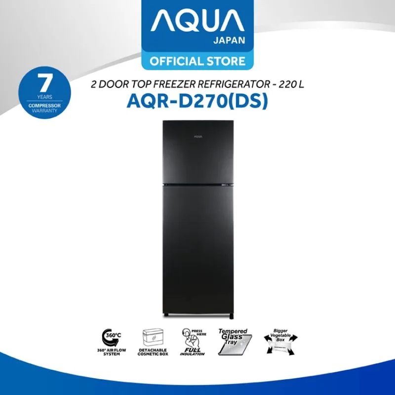 Aqua Japan AQR-D261(DS) Kulkas 2 Pintu