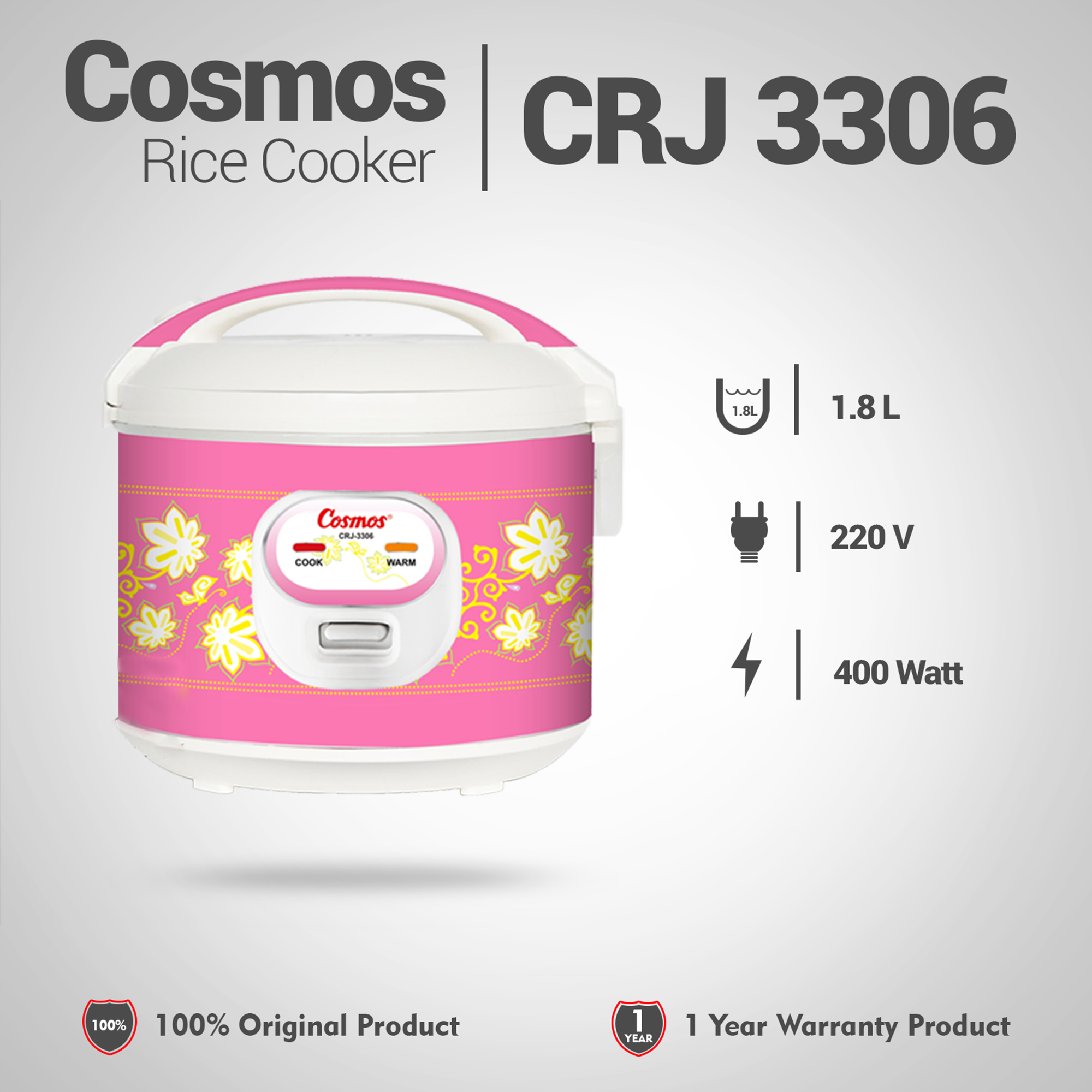 Rice Cooker Cosmos CRJ3306