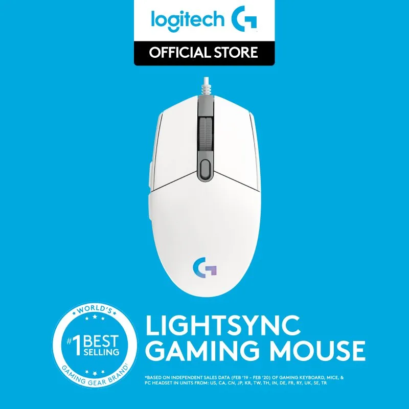 Logitech G102 Lightsync Gaming Mouse White